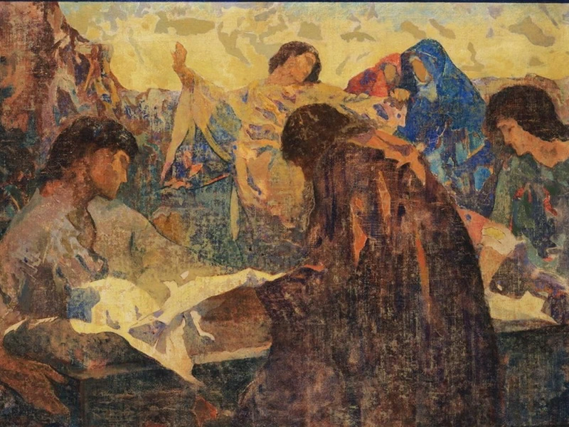 1870-Augustus Vincent Tack - La deposizione